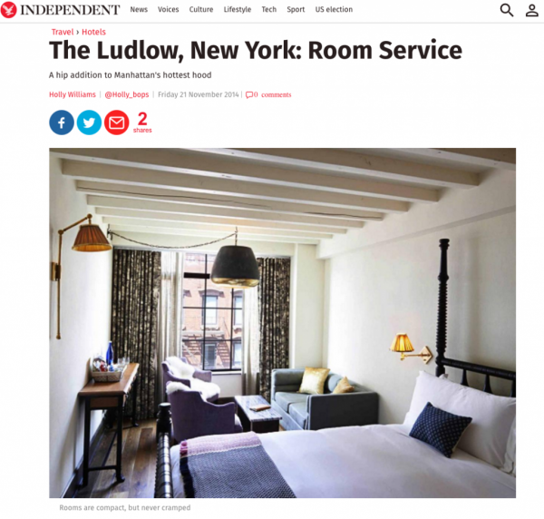 The Ludlow, New York: Room Service